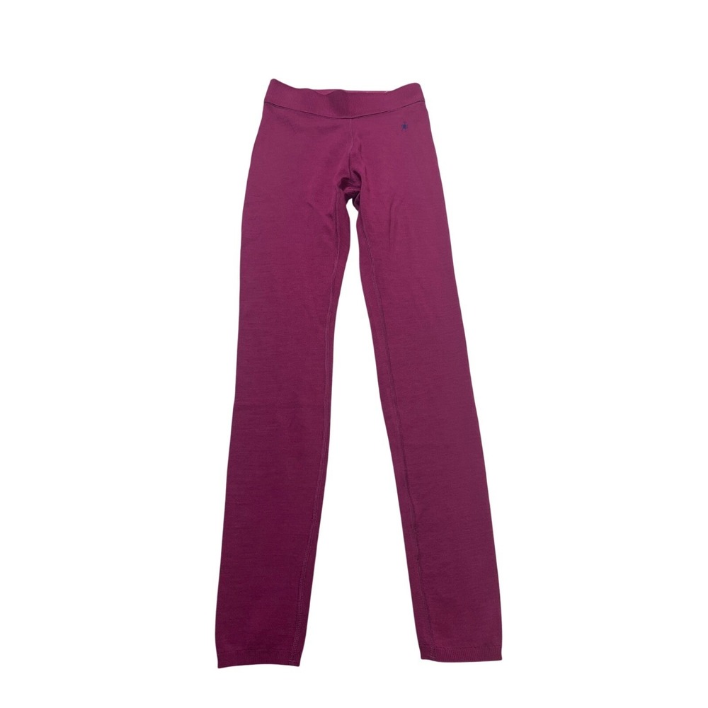 Smartwool Womens Merino Wool Base Layer Leggings Pink Thermal Pants S/P NWOT